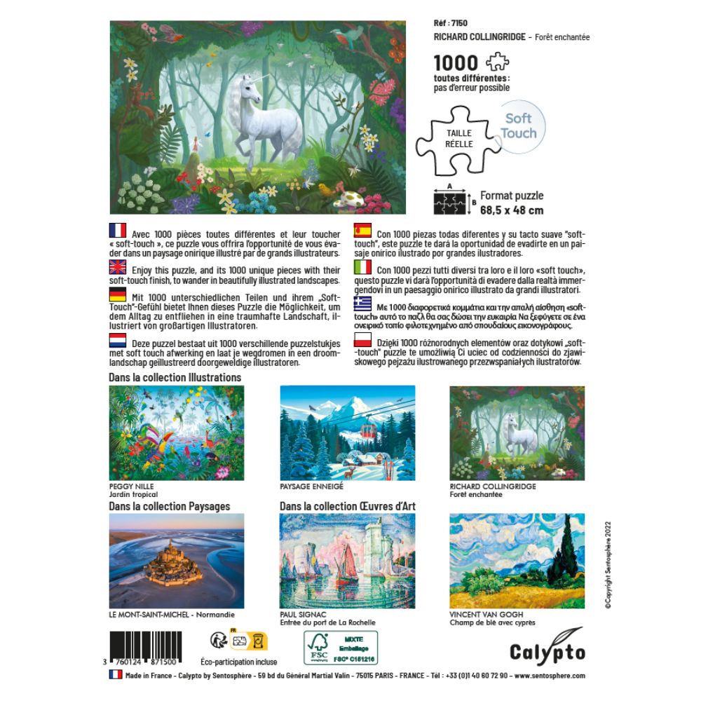 1000 Piece Enchanted Forest Jigsaw Puzzle by Richard Collingridge - Premium Adult Puzzle for Relaxation & Home Decor | Perfect for Family Game Night & Stress Relief