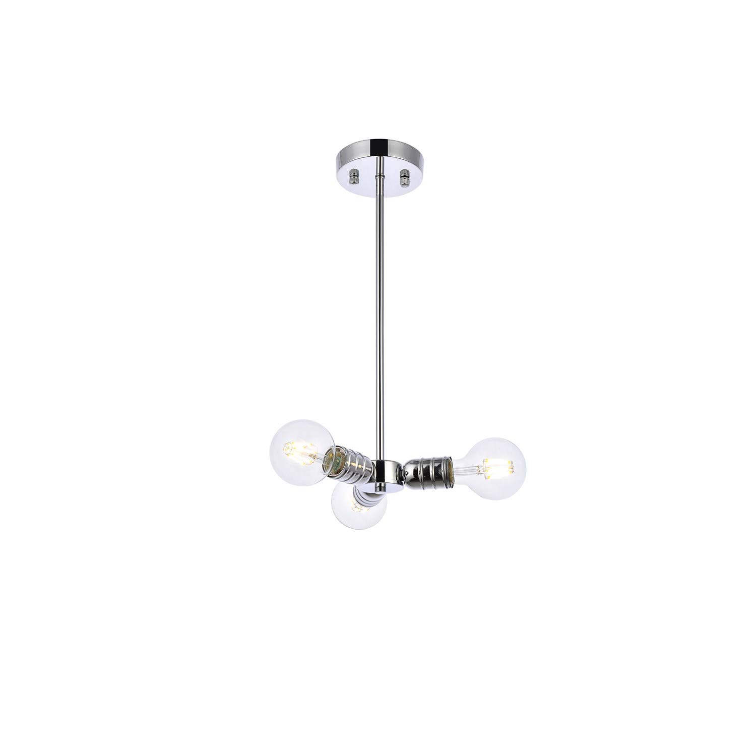 Reyes 3-Light Chrome Pendant Lighting Fixture - Modern Ceiling Light for Kitchen Island, Dining Room & Bedroom