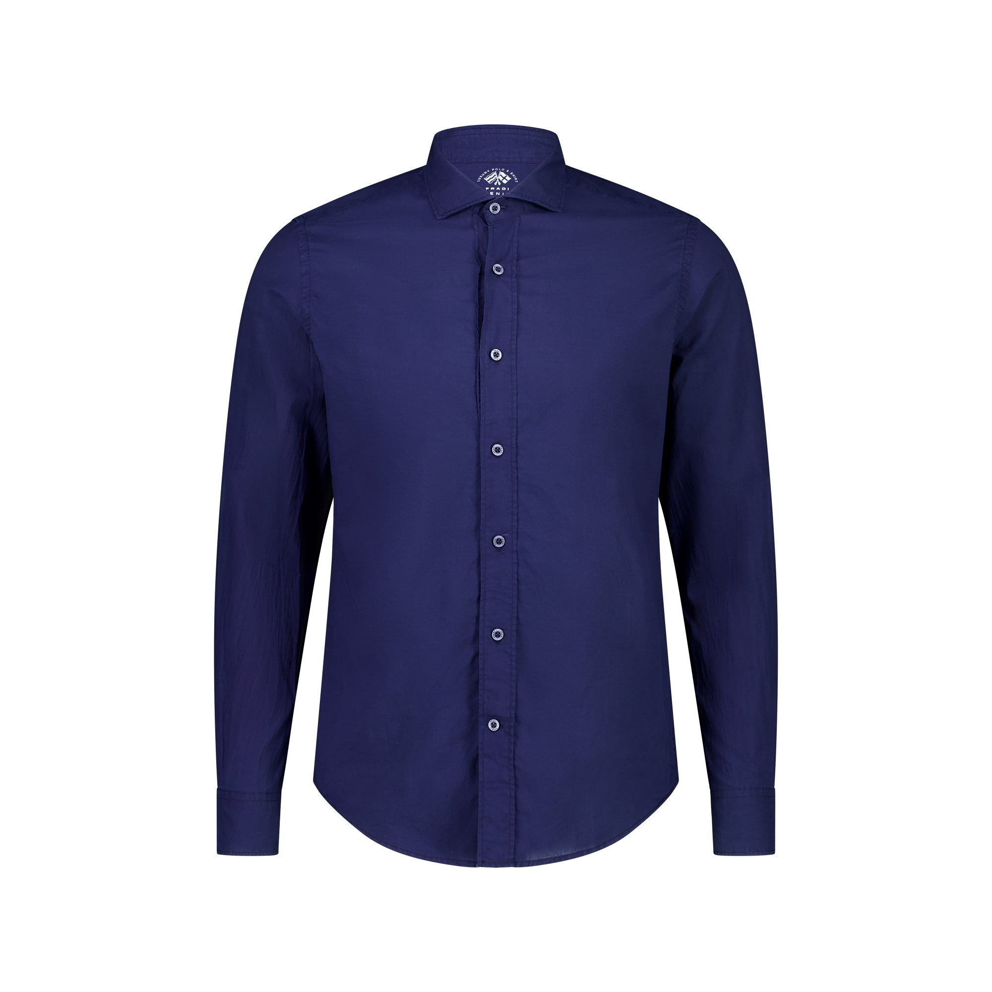 Premium FRADI Blended Cotton Casual Shirt for Men - Soft Breathable Navy Blue Button Down Shirt - Perfect for Office, Business Casual & Everyday Wear