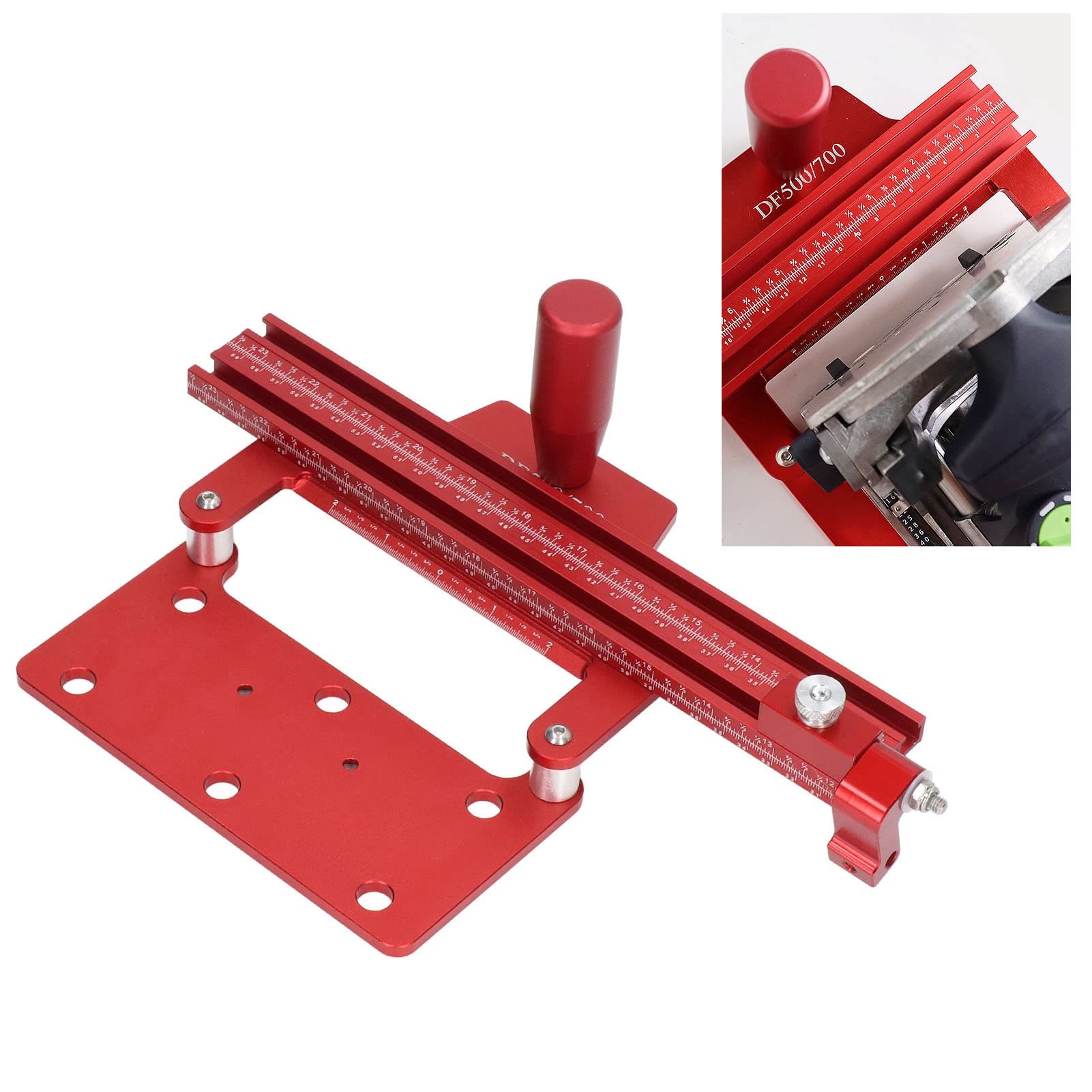 Aluminum Alloy Saw Rail Woodworking Track Guide - Universal Parallel Tool Compatible with DF500 & DF700 Wood Tenoning Machines - Perfect for Precision Woodworking, Cabinet Making, and DIY Projects
