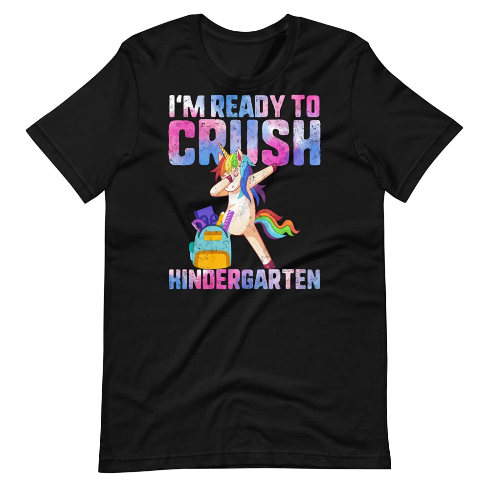 Kindergarten Ready Crush It Back to School T-Shirt - Fun First Day Outfit for Kids' Classroom Activities & School Photos