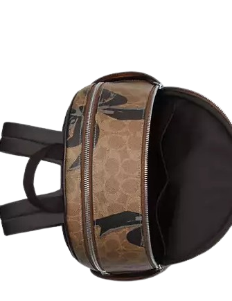 Coach Signature Canvas Court Backpack with Bow Print - Stylish & Durable Women's Backpack for Work, School & Travel