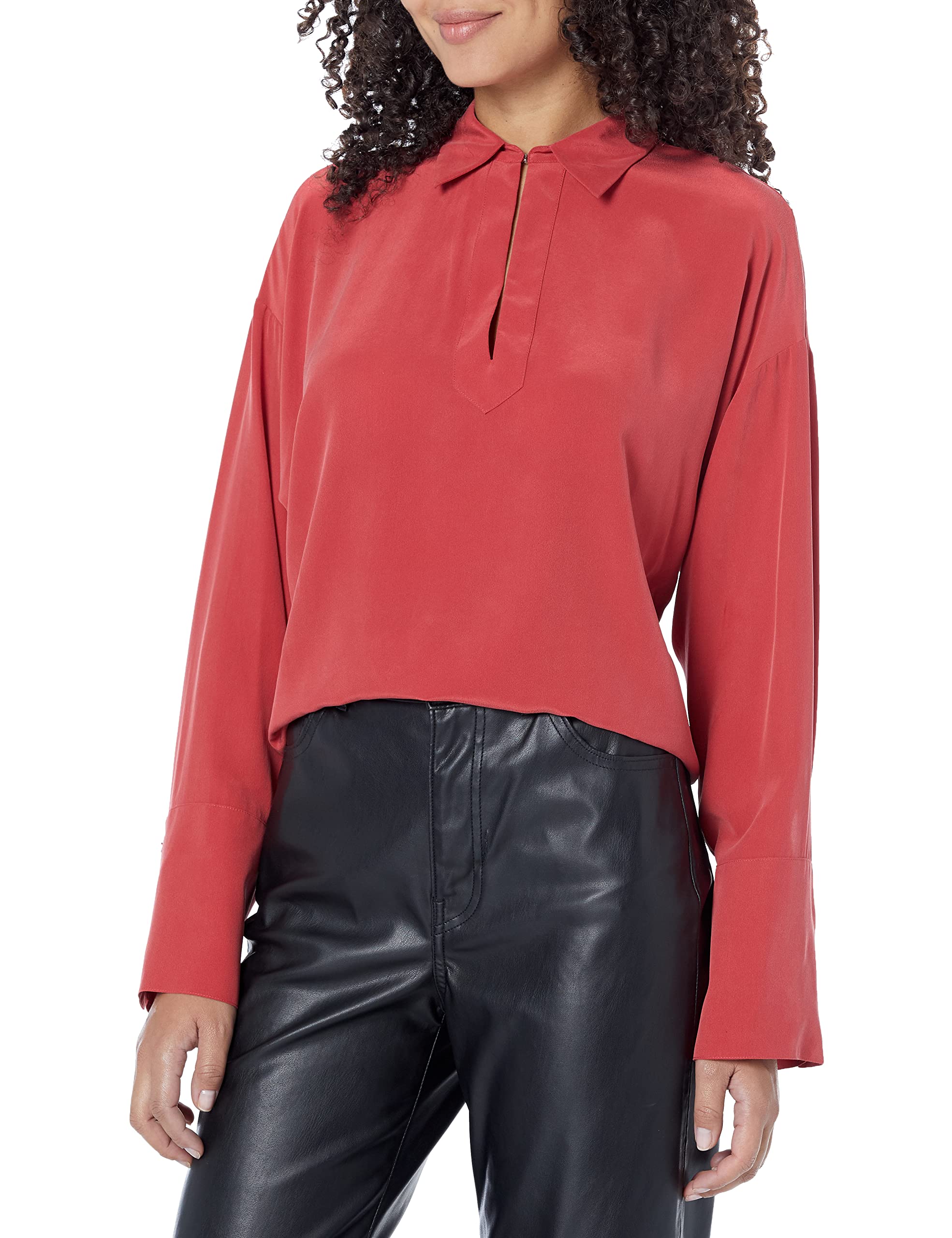 Rebecca Taylor Women's Essential Silk Blouse - Elegant Long Sleeve Button Down Shirt for Work & Special Occasions | Office Wear, Dinner Date & Business Attire