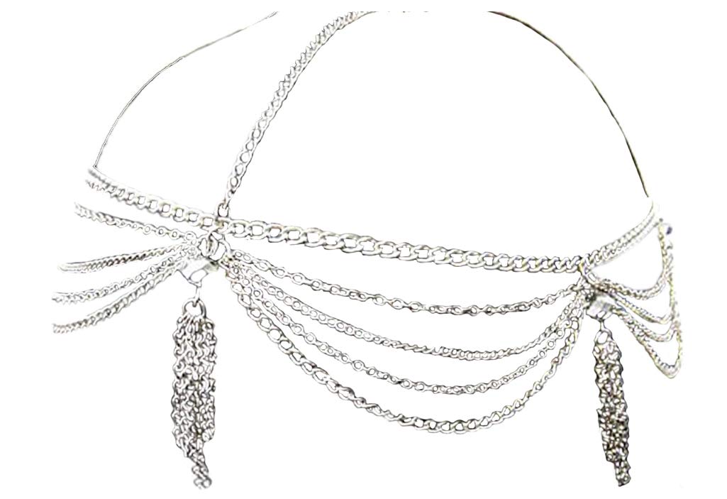 Crystal Tassel Drop Headband for Women - Silver Tone Hair Accessory with Rhinestone Embellishment (IHC1003-SIL) | Perfect for Weddings, Parties & Everyday Glam