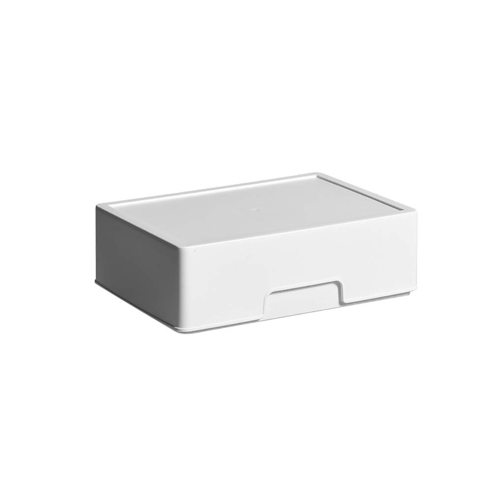 Multifunctional Storage Box with Lid - Desktop Organizer Drawer for Home Office, Kitchen, Bathroom & Closet Organization | Stackable Plastic Container for Stationery, Makeup, Tools & Small Items