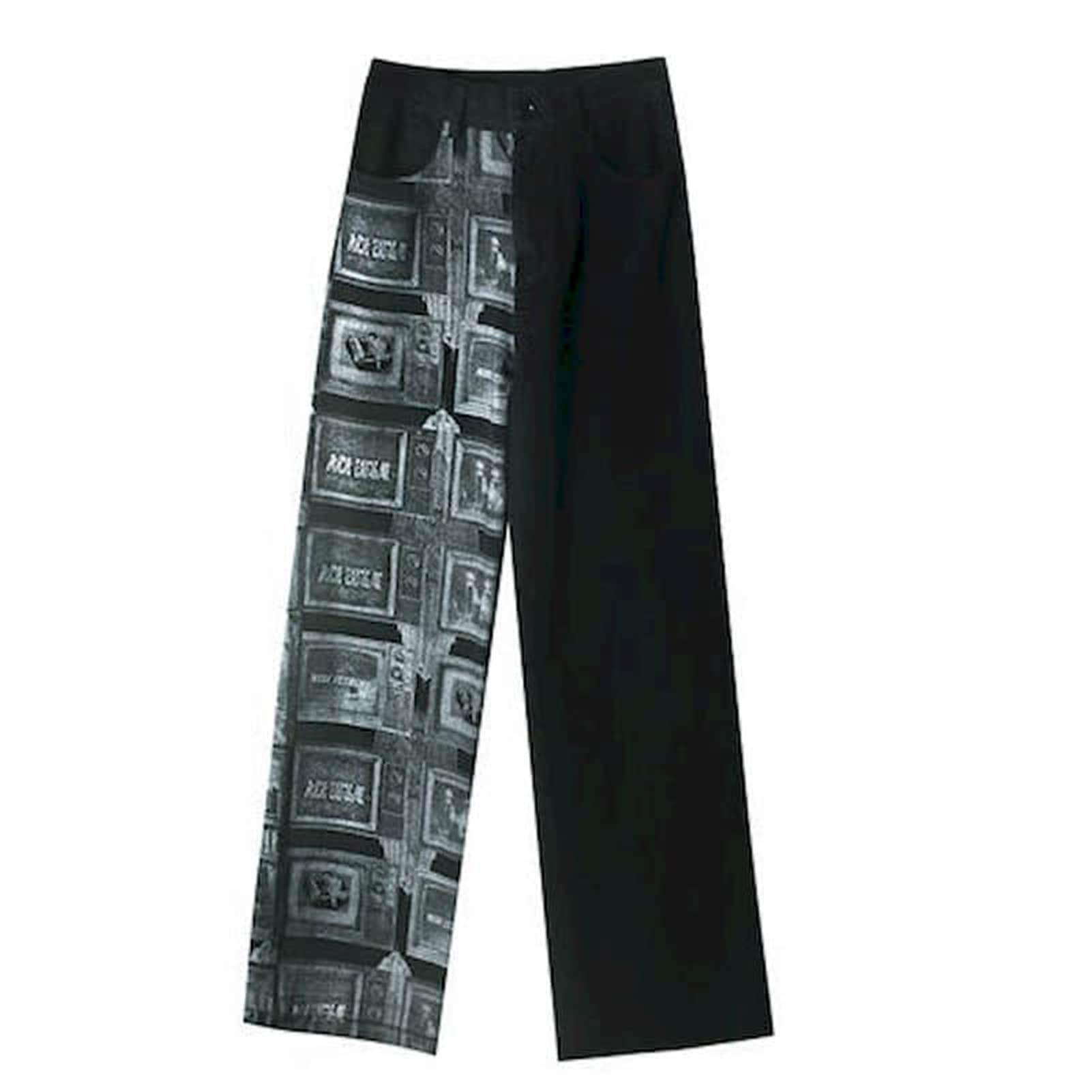 Black High Waist Wide Leg Jeans for Women - Straight Loose Fit Hip Hop Streetwear Pants | Perfect for Autumn Fashion & Casual Street Style