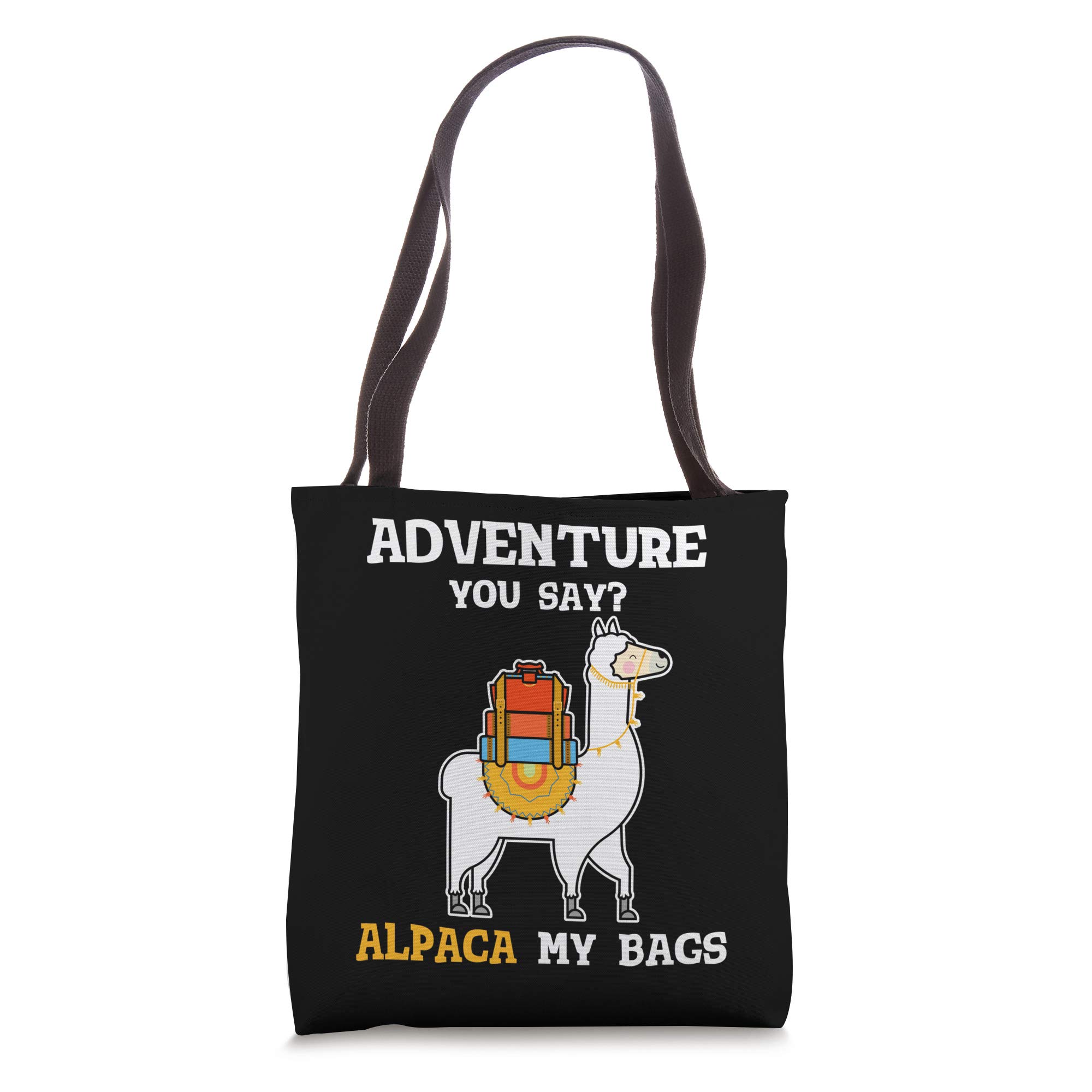 Funny Alpaca My Bags Tote Bag - Cute Travel Gift for Women, Christmas Present & Vacation Accessory - Perfect for Airplane Trips, Beach Outings & Shopping