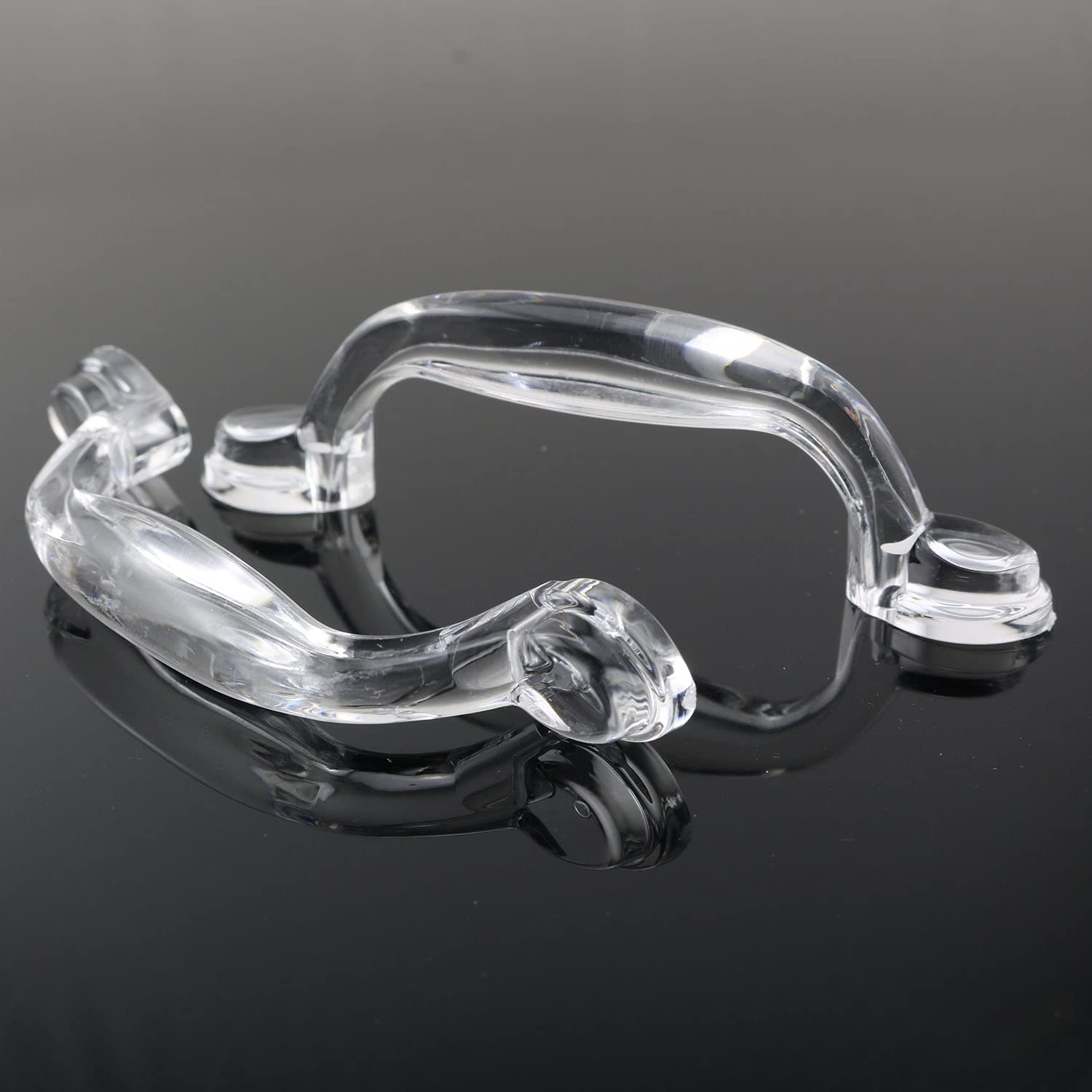 2pcs Clear Acrylic Drawer Knobs - Adhesive Pull Handles for Kitchen Cabinets & Dressers