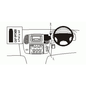 ClicOn No Holes Center Dash Mount for Toyota LandCruiser 100 (2002-2007) - Secure Phone Holder for Off-Road Adventures & Daily Commute