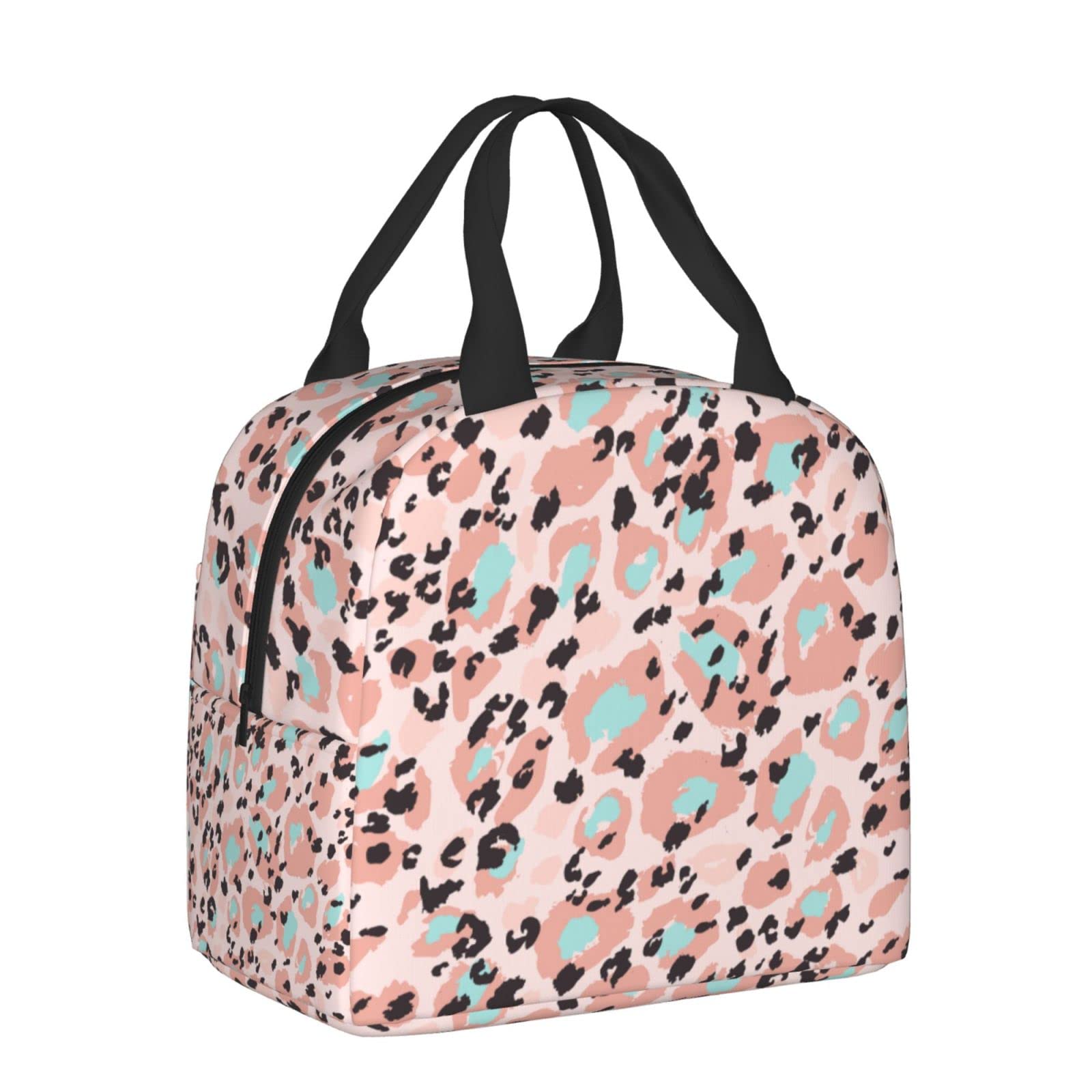 Leopard Print Insulated Lunch Box - Reusable Lunch Bag for Women & Men, Perfect for Office, Camping, Hiking, Picnics, Beach & Travel | Keep Food Fresh for Work, School or Outdoor Adventures