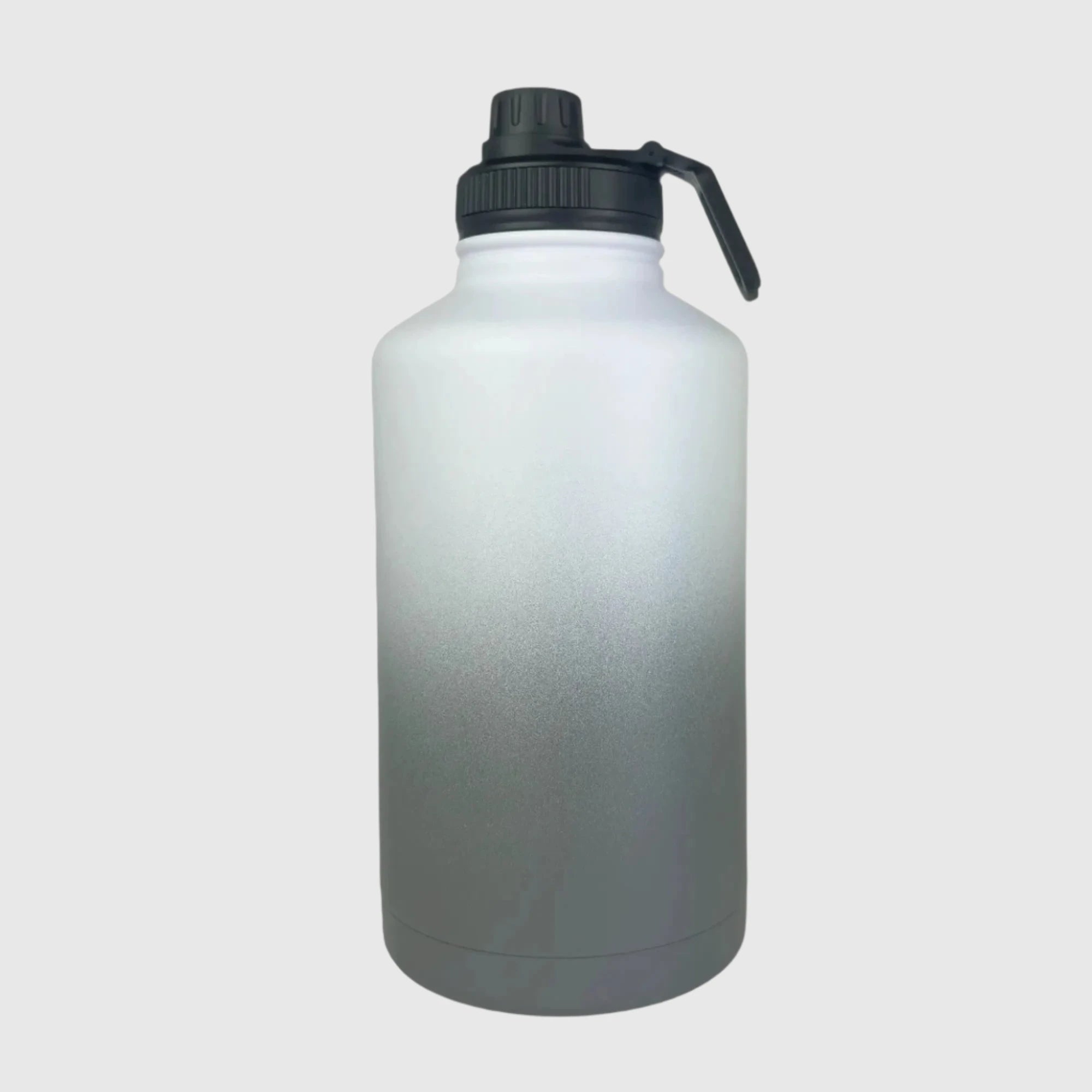 Premium Misty Grey Insulated Stainless Steel Water Bottle 64oz (1.9L) - Keeps Drinks Cold 24Hrs/Hot 12Hrs - Perfect for Hiking, Gym & Outdoor Activities