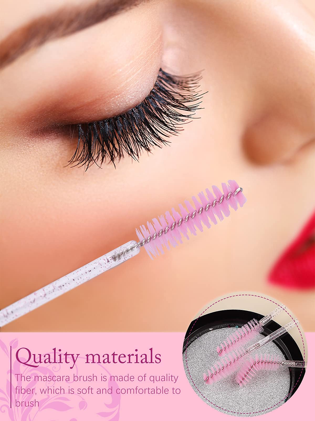 40PCS Empty Mascara Tubes with Wands - Diamond Eyelash Extension Brushes for Professional Makeup Artists (Pink) | Perfect for Lash Extensions, DIY Beauty & Salon Use