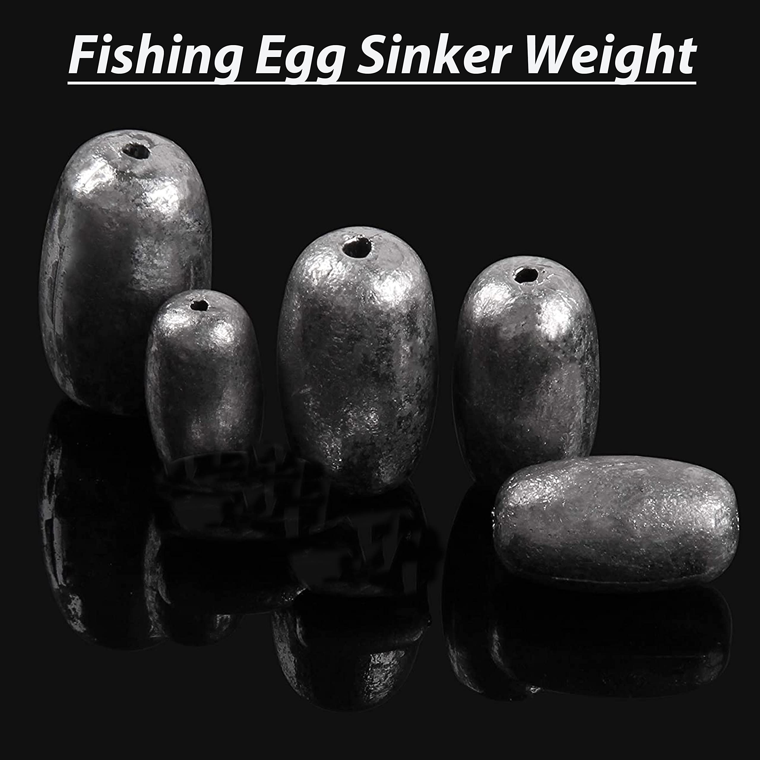Stainless Steel Fishing Egg Sinker Weight Rigs with Wire Leaders, Swivels & Snaps - Saltwater Flounder Rig for Bottom Fishing | Ocean, Pier & Deep Sea Angling Gear