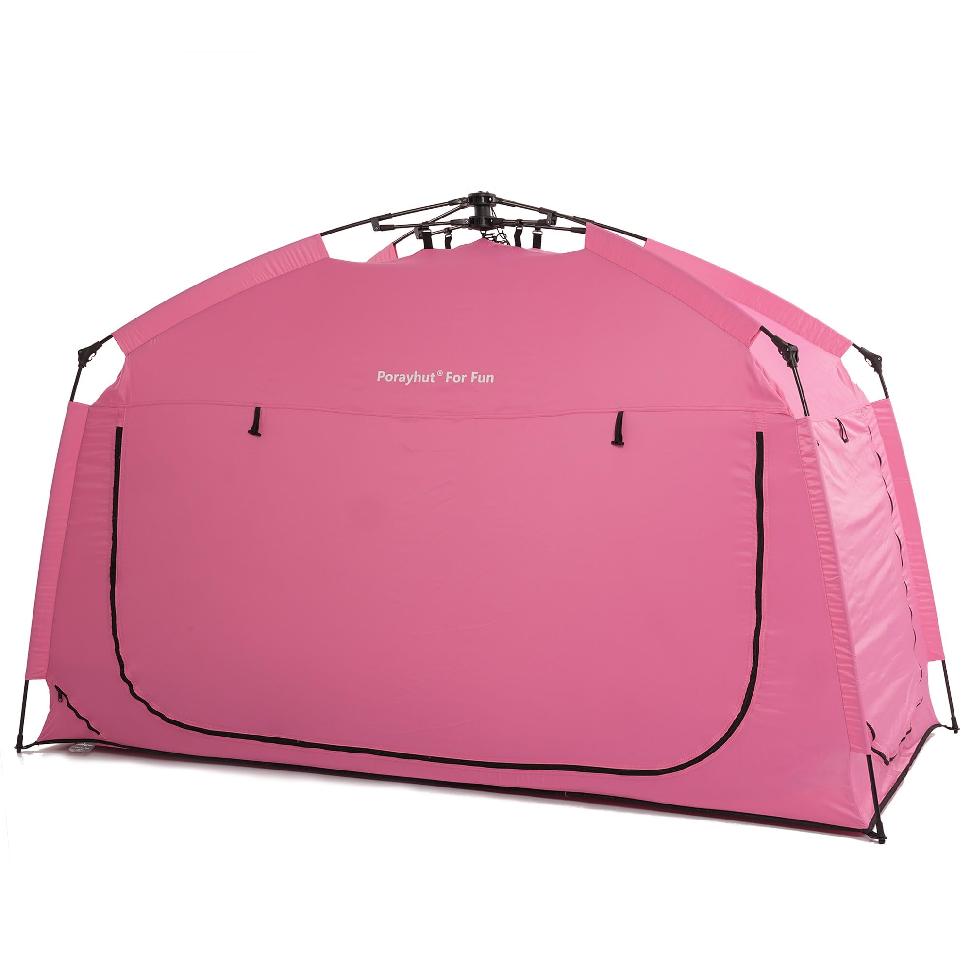 Instant Privacy Bed Tent for Sleeping - Quick Set Up Portable Bed Canopy with 3 Doors & Large Space (Pink, Full Size) - Perfect for Dorms, Apartments, Camping & Guest Rooms