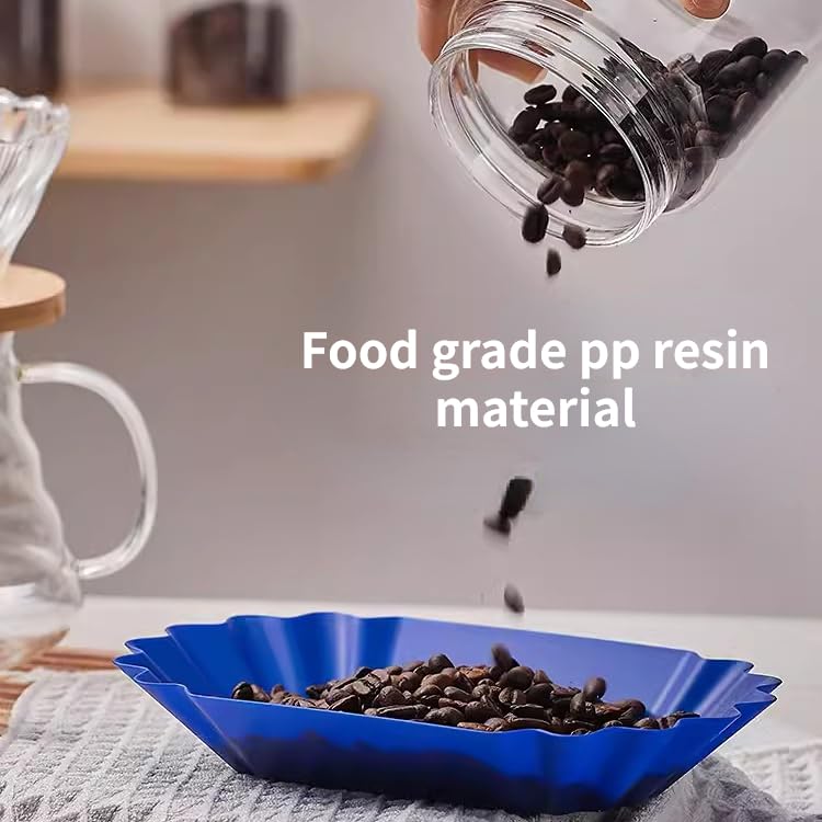 Premium Coffee Cupping Tray - Food Grade PP Plastic Coffee Bean Sample Tray, Display Dish & Container for Home Barista, Coffee Shops & Tasting Events (Dark Blue) - Perfect for Professional Coffee Tasting, Brewing & Home Kitchen Use