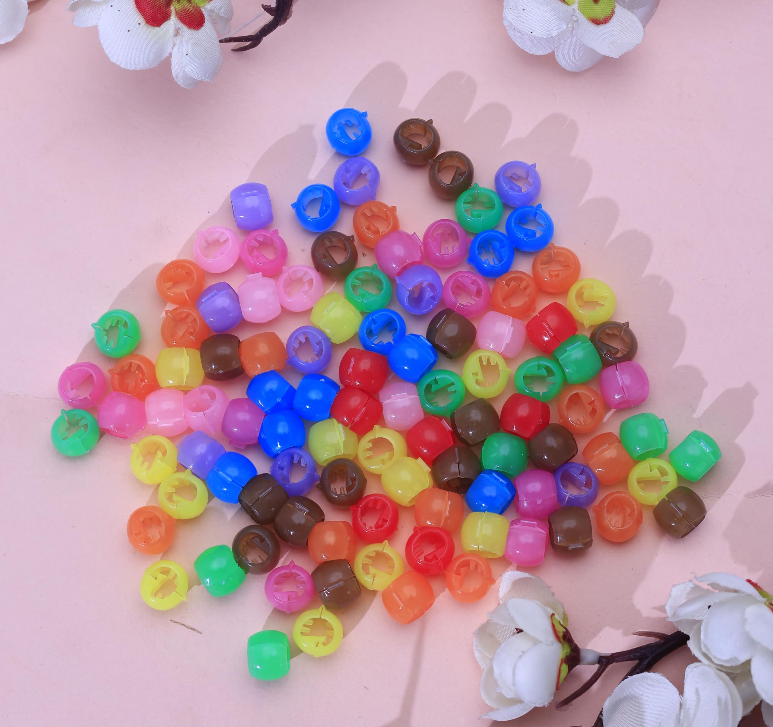 90 Pcs Small Hair Claw Beads Clips for Women - Multicolor Hair Accessories Set for Ponytail, Bun & Updo Hairstyles
