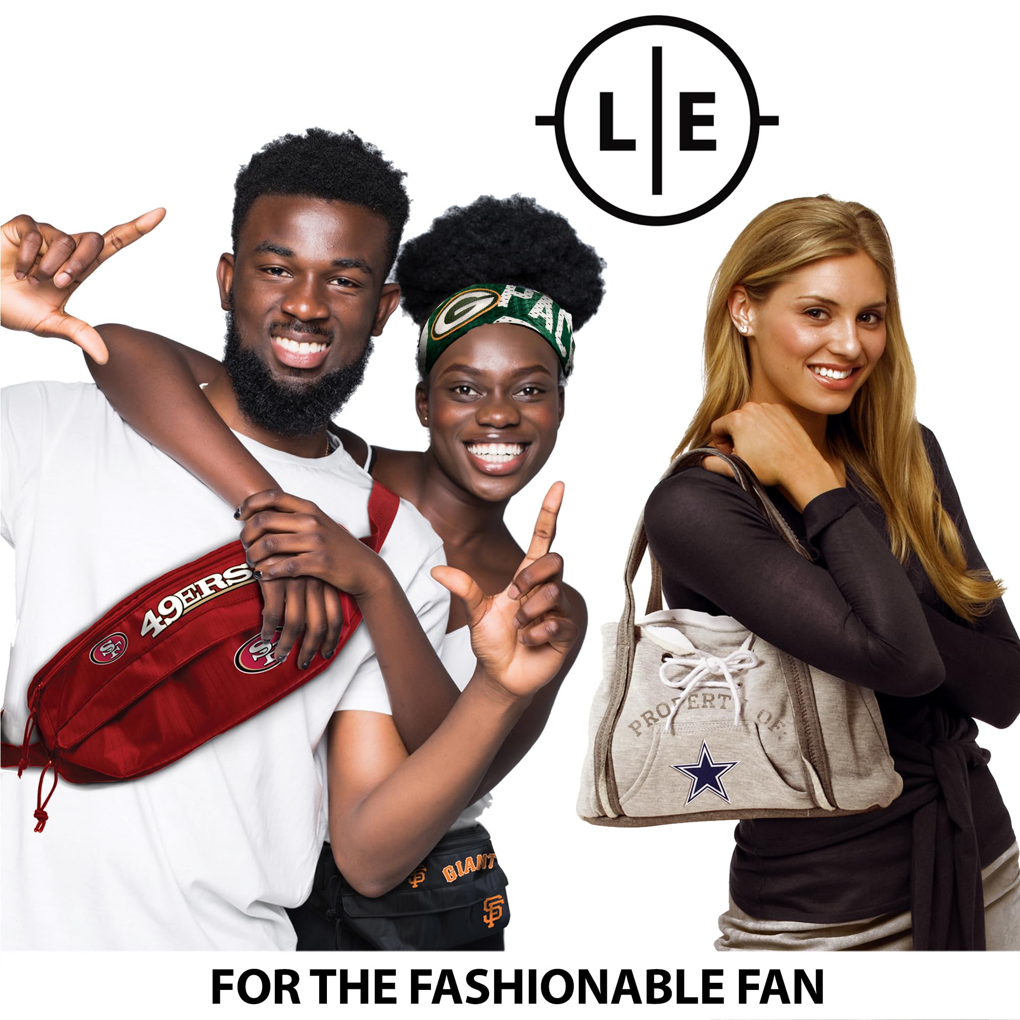 Littlearth NFL Women's Pebble Organizer Wallet with Zipper Closure - Stylish & Compact Crossbody Wallet for Game Day, Travel & Everyday Use