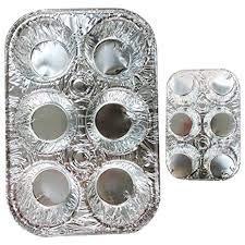 6-Cavity Aluminum Cupcake Muffin Baking Pans - 200 Pack Disposable Cake Mold for Mini Muffins, Cupcakes & Desserts | Perfect for Weddings, Birthday Parties, Baby Showers & Holiday Baking | Non-Stick & Durable Baking Cups for Home & Commercial Use