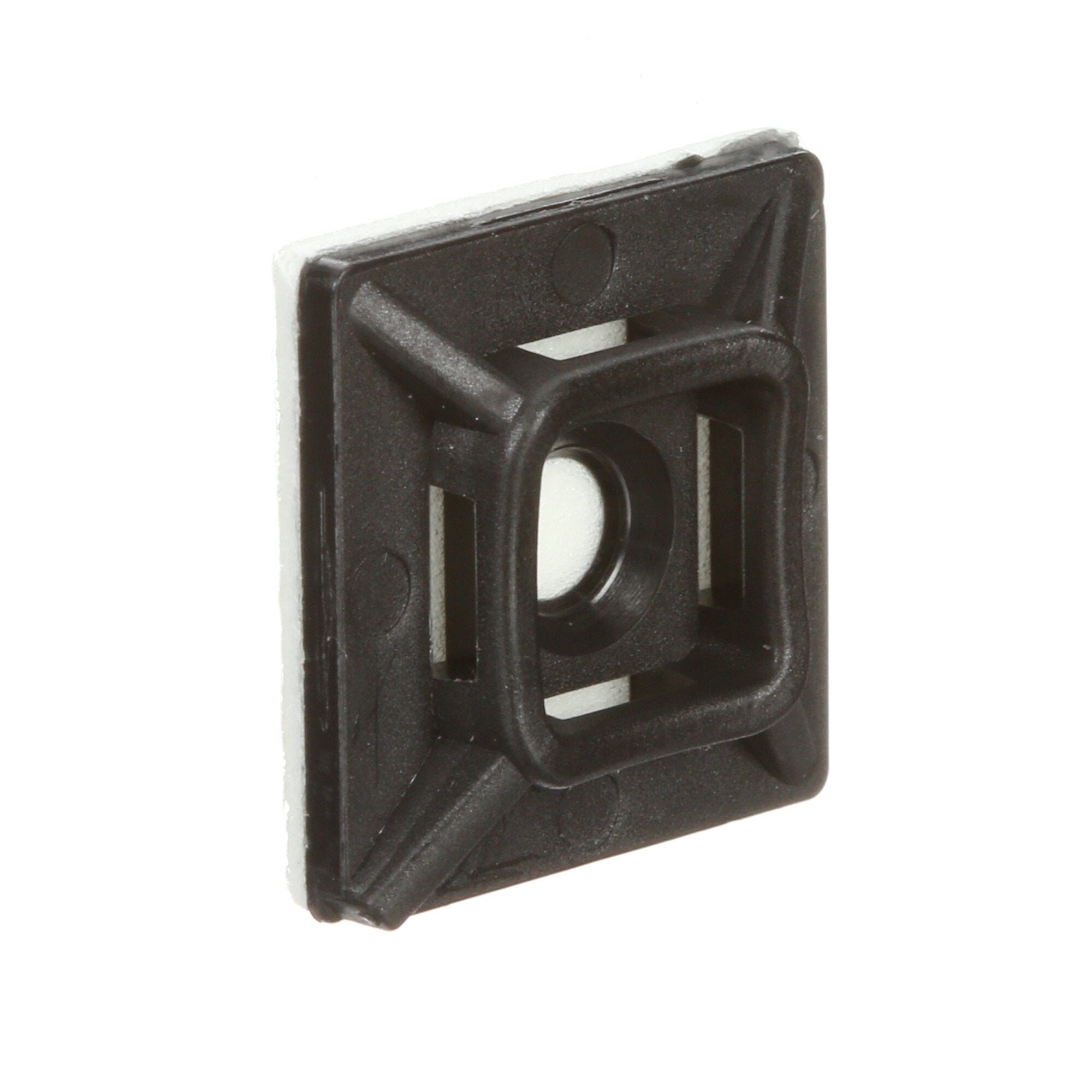 3M CTB75X75BKA C 4-Way Adhesive Cable Tie Mounting Base - Heavy Duty Organizer for Wires, Cords & Cables - Ideal for Home, Office & Workshop Cable Management