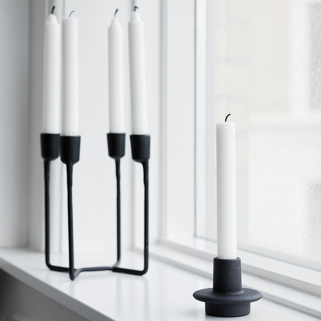 Heima 4-Arm Candle Holder Set of 4 - Elegant Metal Candelabra for Dining Table, Wedding Centerpiece, Home Decor & Romantic Ambiance