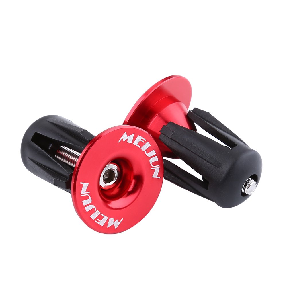 Tbest 2-Pack Colorful Aluminum Bike Handlebar End Plugs - Durable MTB/Road Bicycle Bar Grips & End Caps Accessories for Mountain & Commuter Bikes (Perfect for Cycling Safety & Customization)