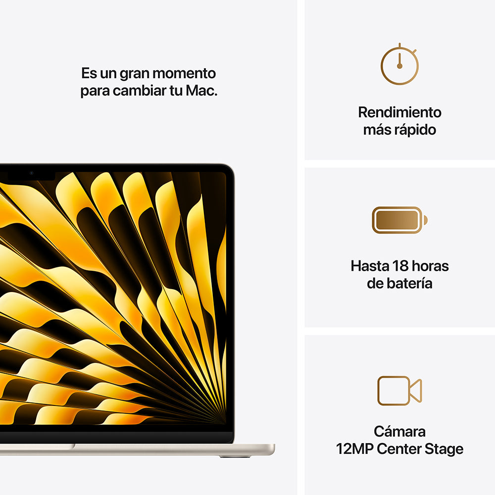 Apple MacBook Air 13-inch with M4 Chip - 10-Core CPU & 10-Core GPU, 512GB SSD, Starlight White - Perfect for Work, Study & Creative Projects