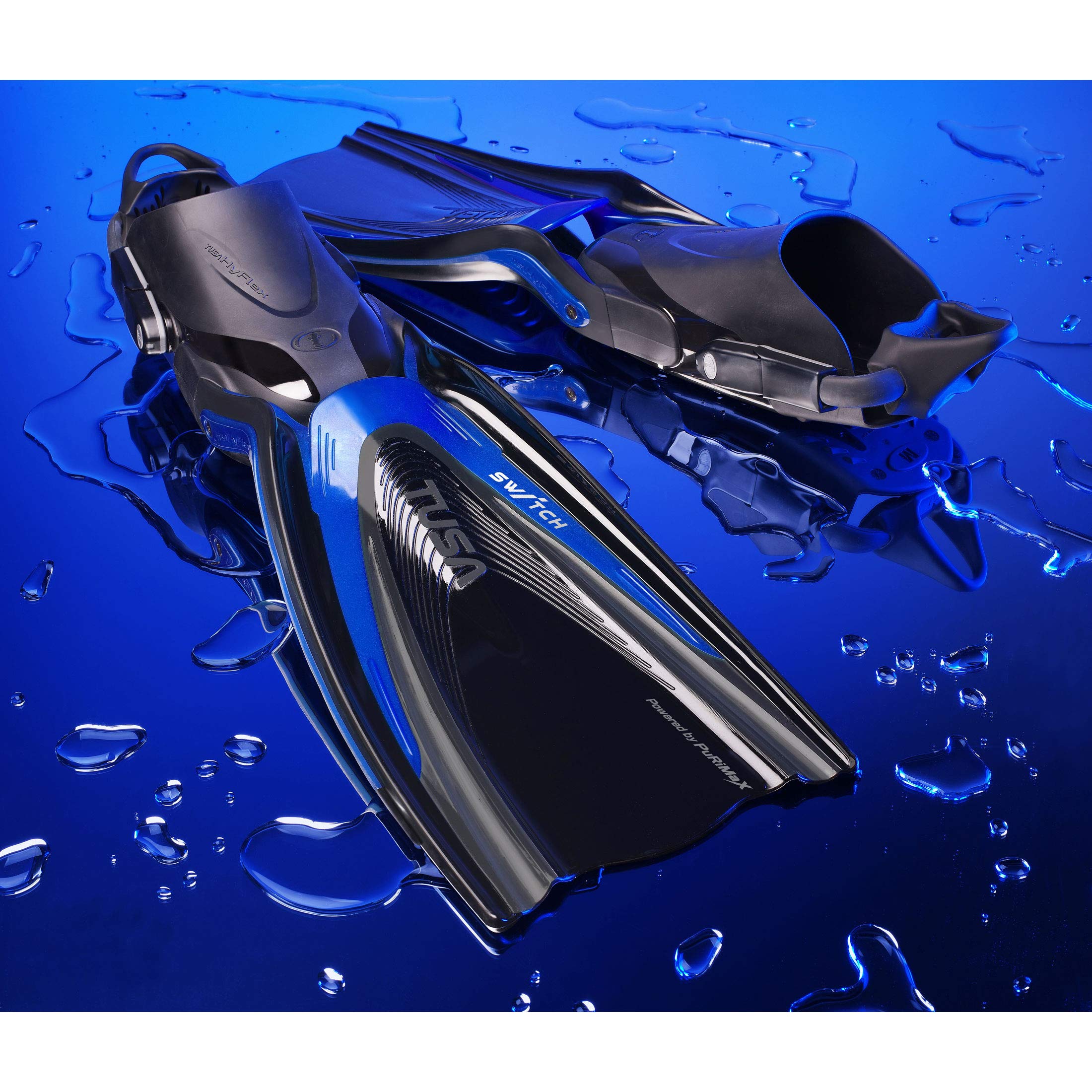 TUSA SF-0104 Hyflex Switch Scuba Diving Fins - Professional Adjustable Swim Fins for Snorkeling, Free Diving & Underwater Photography | Comfortable & Durable Design