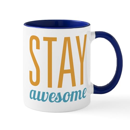 White/Navy Inside - Stay Awesome Mug