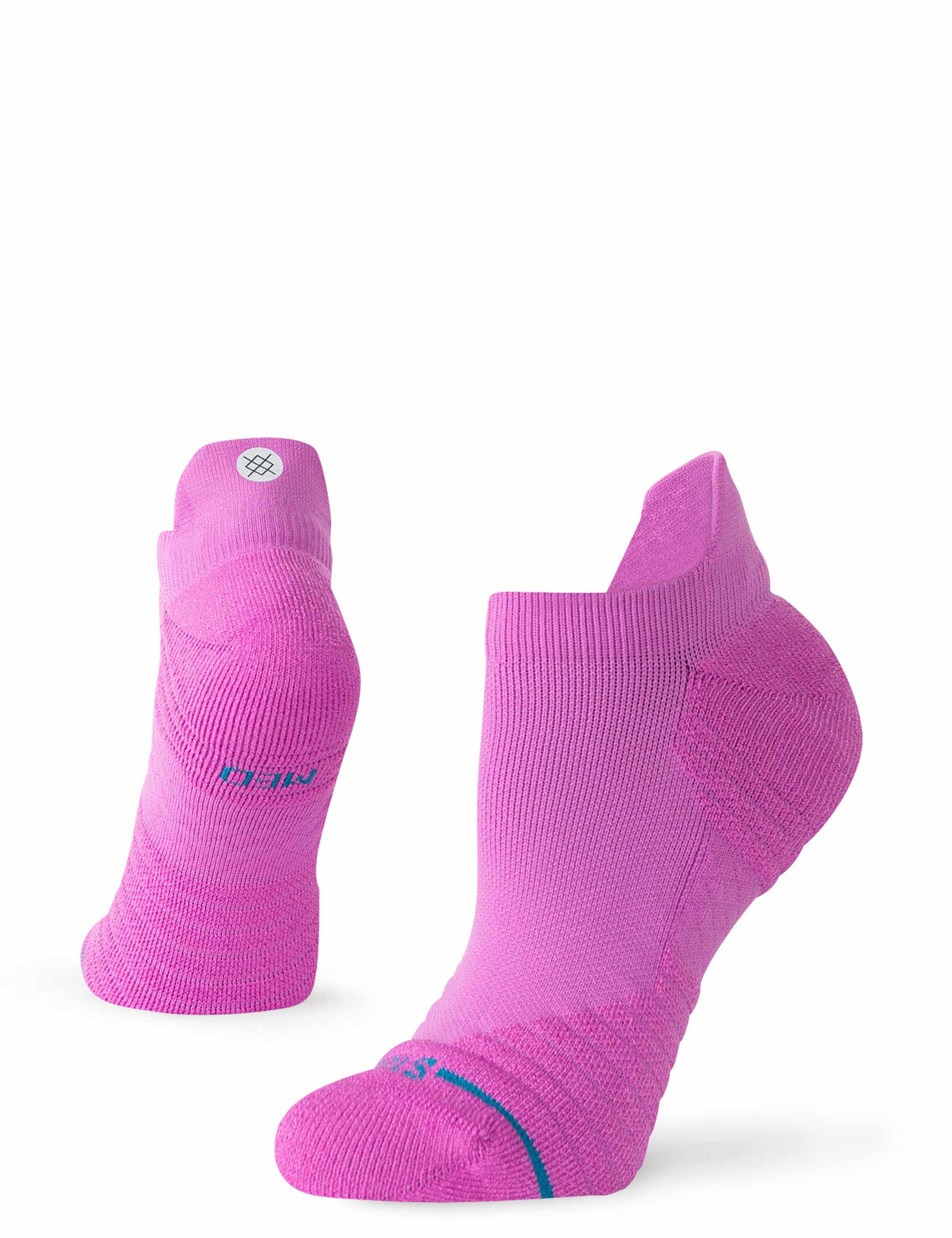 Mid Tab Socks for Women - Soft Berry Color Crew Socks - Perfect for Running, Yoga & Everyday Comfort