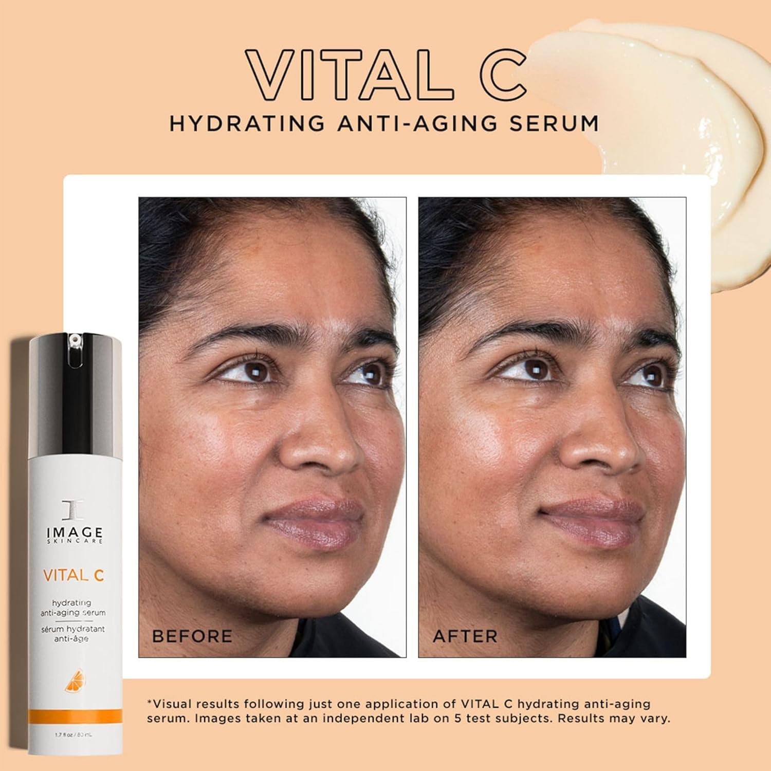 IMAGE Skincare VITAL C Hydrating Serum & Moisturizer Duo - Anti-Aging Face Cream with Hyaluronic Acid, Shea Butter for Dry Skin - Deep Hydration & Skin Brightening (1.7 oz Each) - Perfect for Daily Skincare Routine & Nighttime Repair