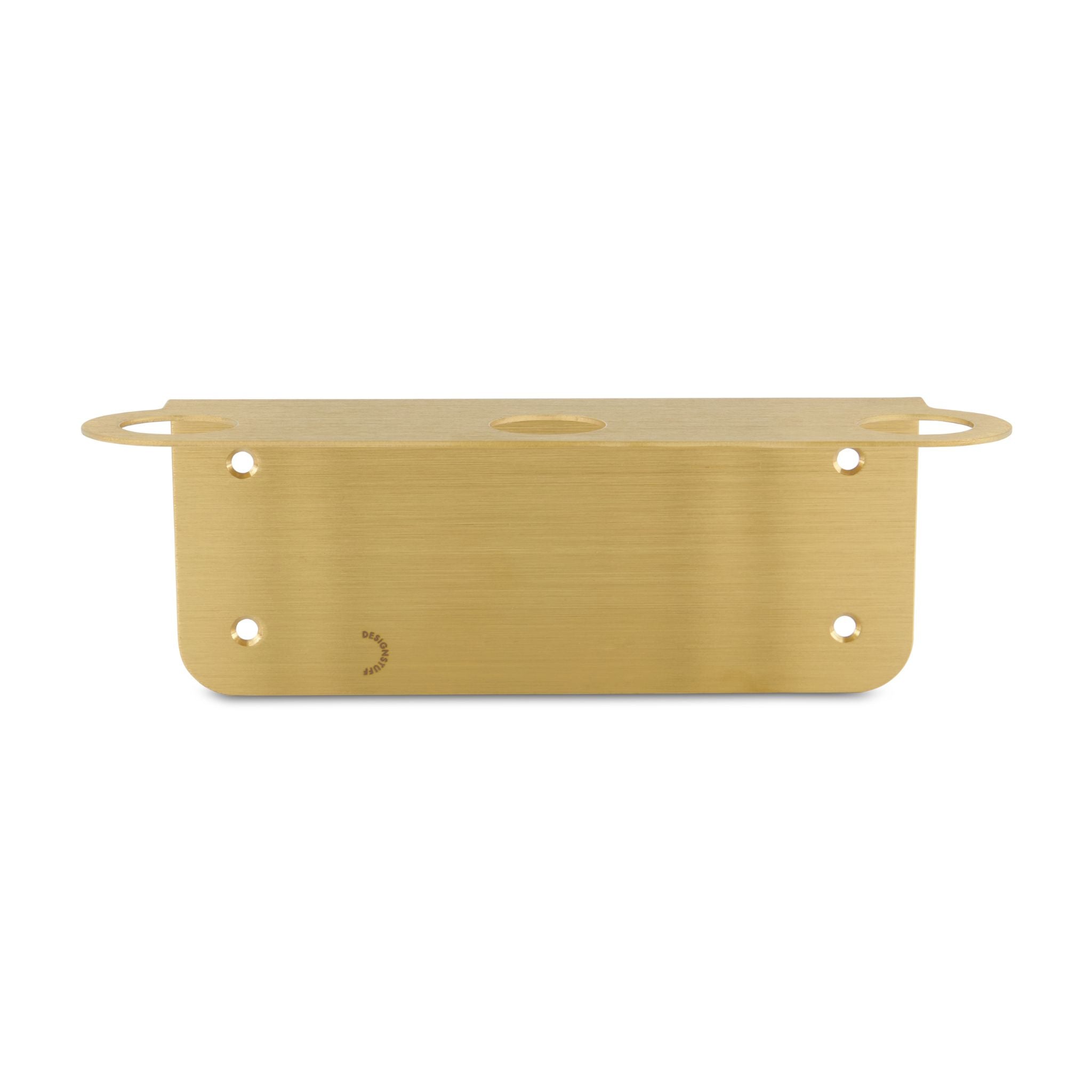 Floating Triple Soap Dispenser Holder - Brushed Brass Finish | Modern Bathroom Organizer for Soap, Lotion & Shampoo | Perfect for Vanity, Spa & Guest Bathroom Decor