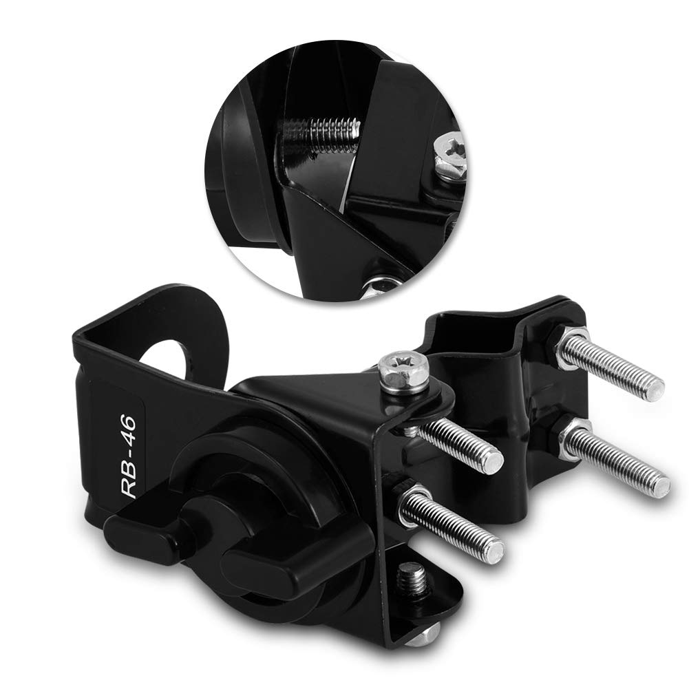 RB-46 Stainless Steel CB Radio Antenna Mount Bracket for Vehicles - Heavy Duty Truck & Car Mobile Radio Holder for Two Way Radios & Transceivers - Perfect for Off-Roading, Fleet Communication & Emergency Preparedness