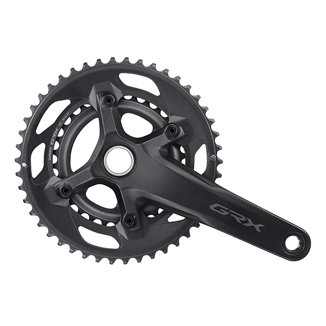 Shimano FC-RX600-10 46/30T Crankset - Black Unisex-Adult Bike Crankset for Road & Gravel Cycling - Perfect for Commuting, Touring & Endurance Rides
