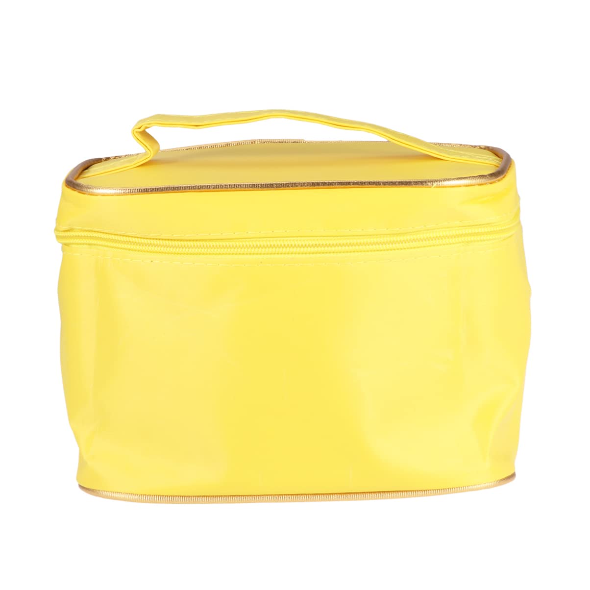 Beaupretty Waterproof Makeup Bag Organizer - Portable Travel Toiletry & Cosmetic Brush Storage Pouch for Women & Girls | Perfect for Travel, Gym, Daily Use & Christmas Gifts (Yellow)