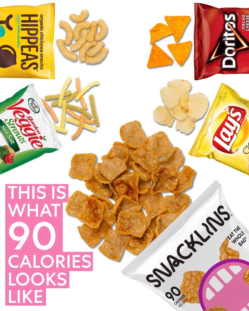 SNACKLINS Plant Based Crisps - 4 Flavor Variety Pack (Nacho, BBQ, Teriyaki, Chesapeake Bay) | Gluten Free, Grain Free, Vegan, Kosher, No Added Sugar | Healthy Crunchy Puffed Snacks | Perfect for Parties, Road Trips & Office Snacking | 0.9oz Bags (Case of 48)