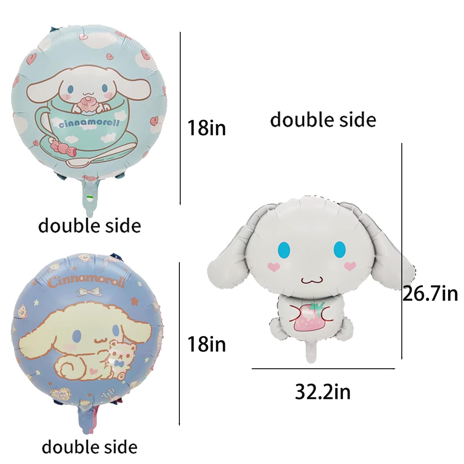 9Pcs Cute Anime Party Balloons - Double Sided Aluminum Film Balloons for Birthday Decorations, Anime Theme Party Supplies, Kawaii Home Decor & Photo Backdrop (Perfect for Cosplay Events, Baby Showers & Themed Celebrations)