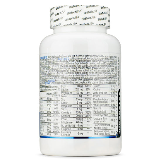BioTechUSA Multivitamin for Men - 60 Tablets with Essential Vitamins & Minerals | Daily Immune Support & Energy Boost for Active Men | Gym, Workout & Fitness Supplement
