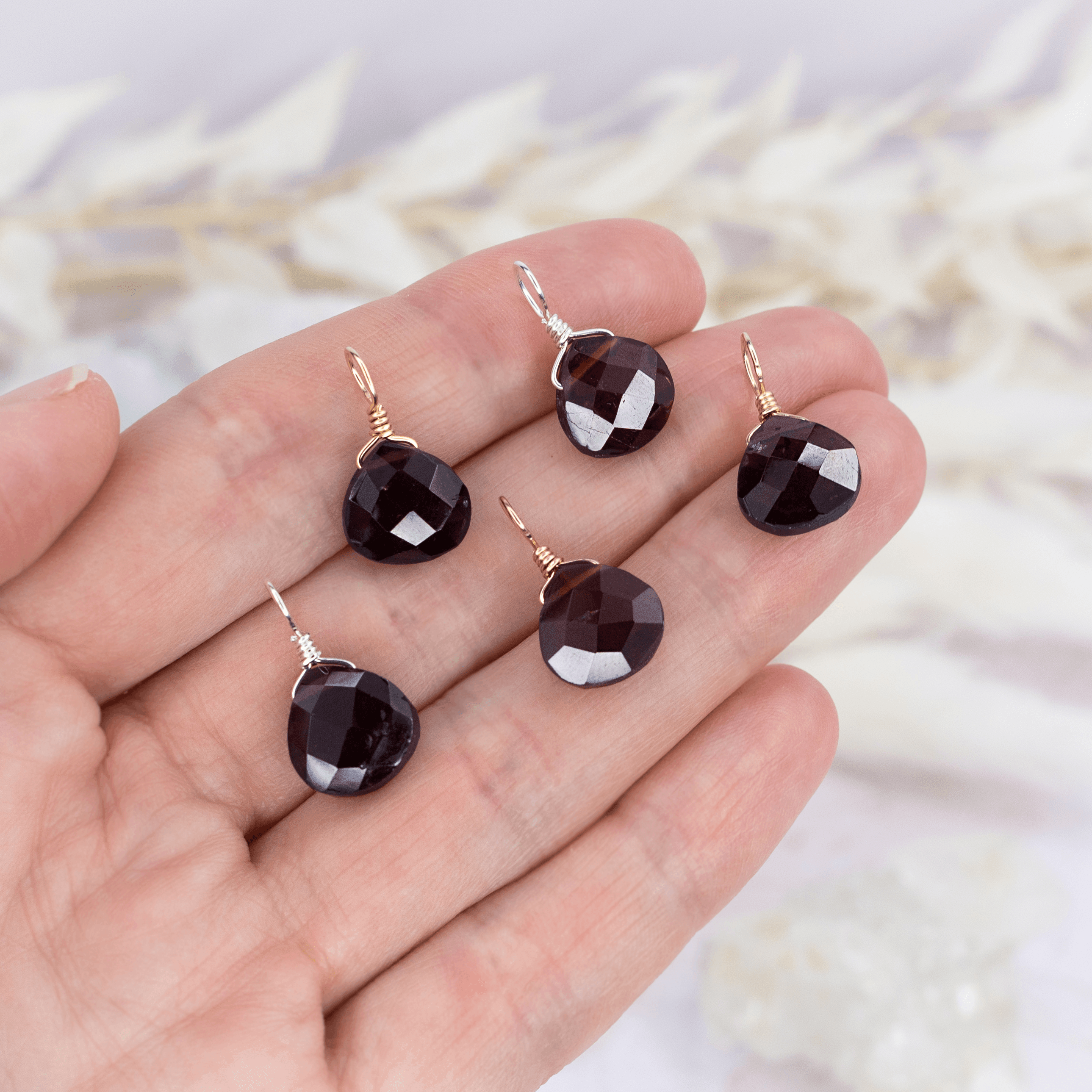 Tiny Garnet Teardrop Gemstone Pendant Necklace - Genuine Natural Red Garnet Jewelry for Women - Perfect for Valentine's Day Gifts, Anniversary Presents & Everyday Elegance