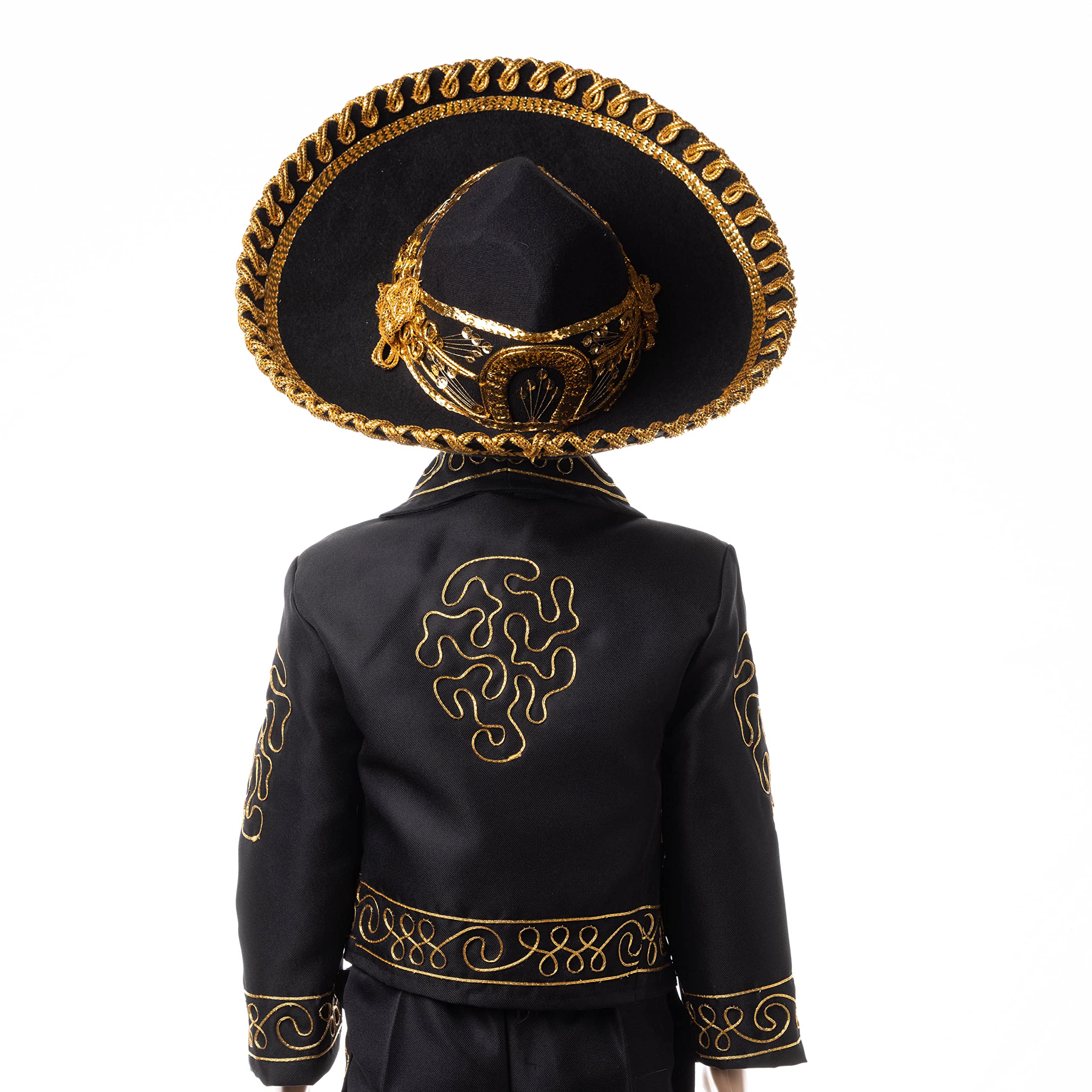 Boys Charro Outfit - Mexican Baptism Suit for Boys (Black) - Perfect for Special Occasions