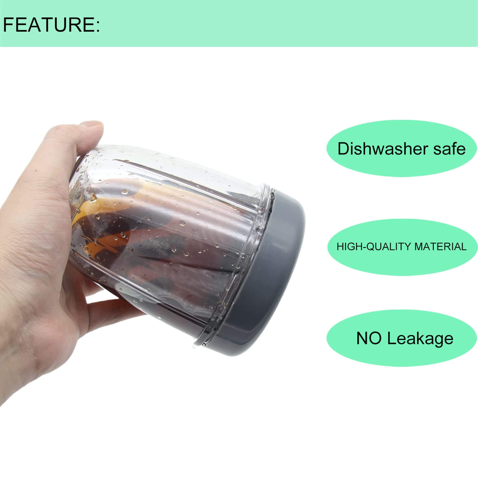 Nutribullet Blender Replacement Parts - 18OZ Cup & Stay-Fresh Resealable Lid with Gasket - Compatible with 600W & 900W Models - Perfect for Smoothies, Juicing & Meal Prep (1 Pack)