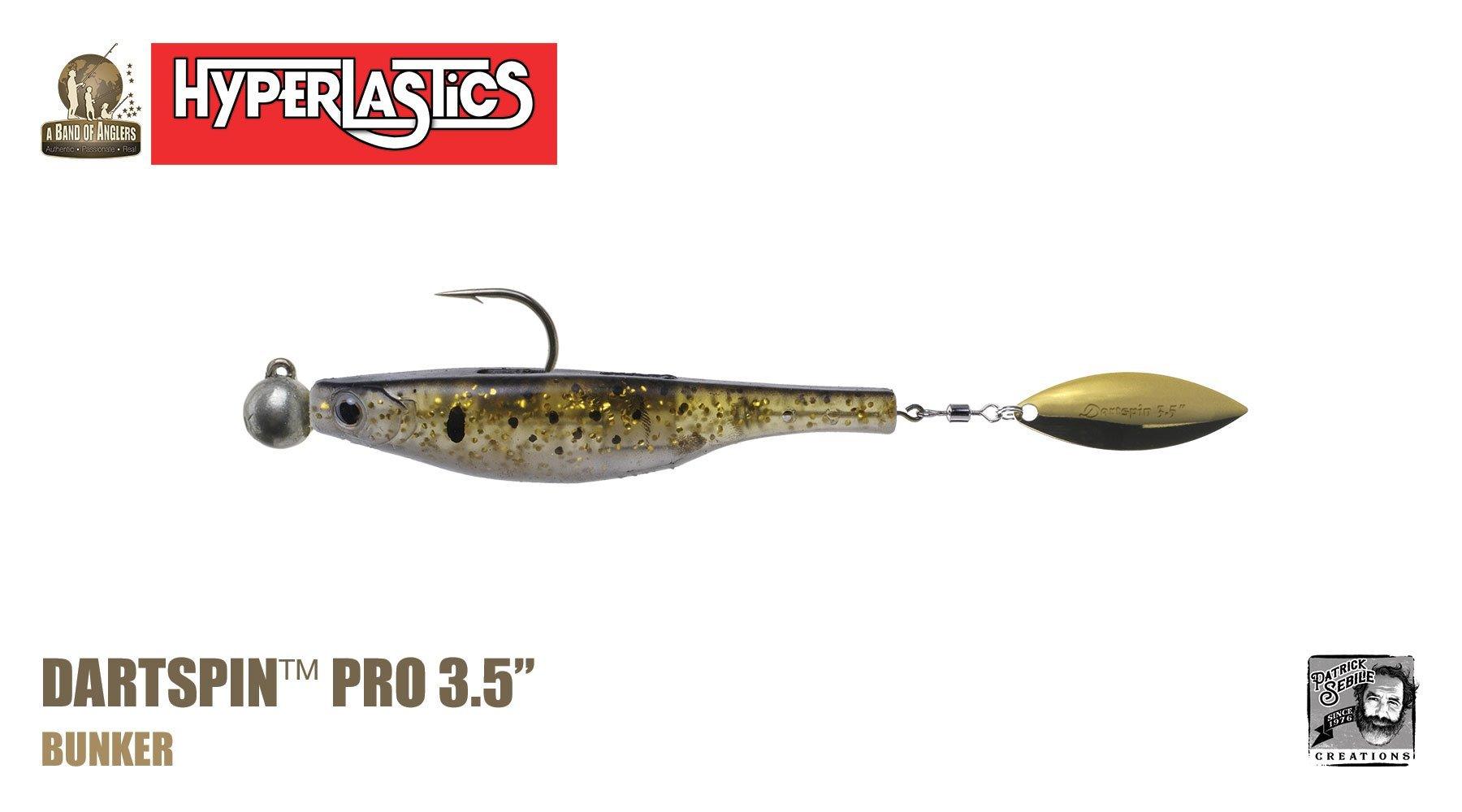 Hyperlastics Dartspin Pro Fishing Lures with Rigged Jighead - Premium Soft Plastic Baits for Bass, Walleye & Freshwater Fishing | Ideal for Casting, Trolling & Jigging Techniques