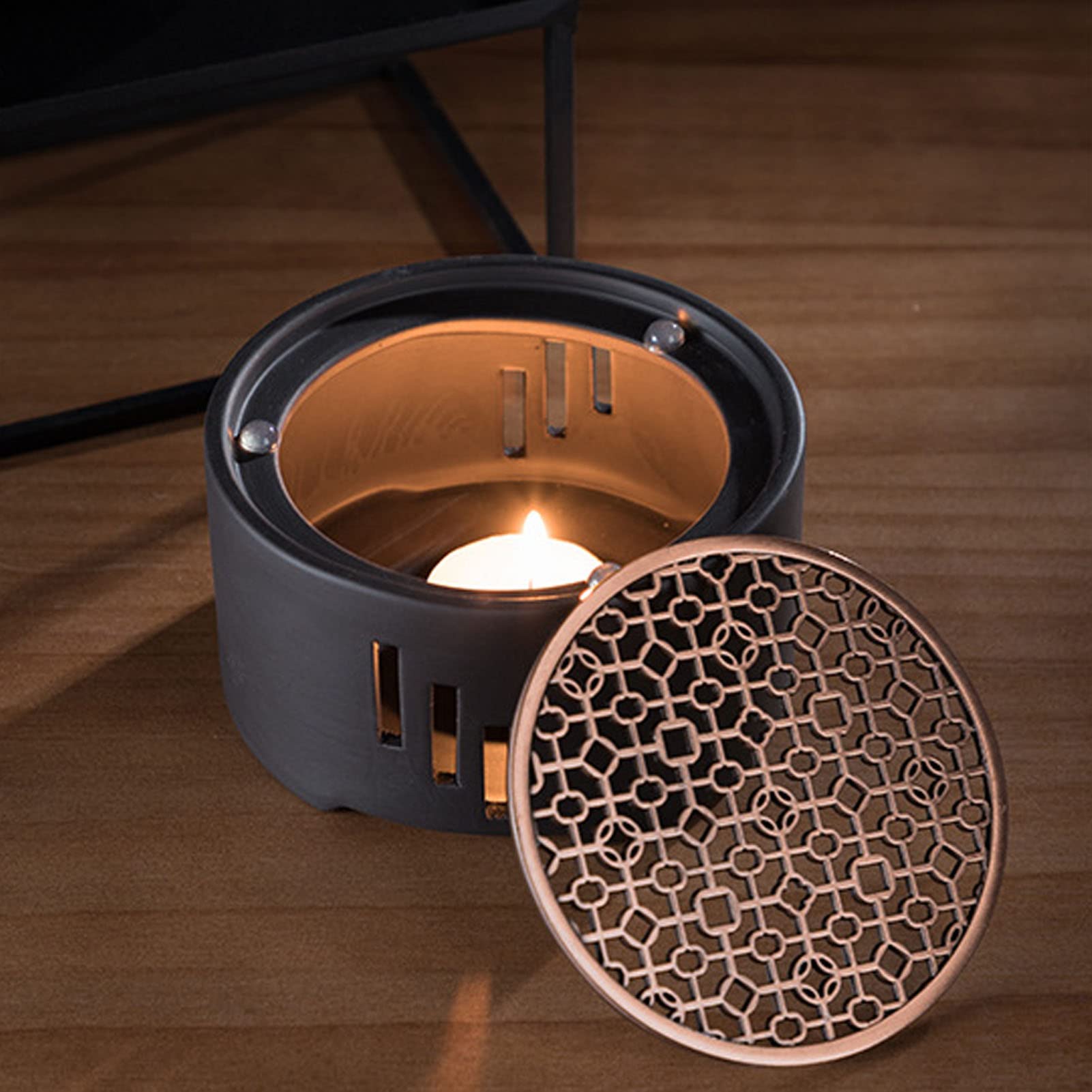 10 Inch Teapot Warmer with Tea Light Candle Holder - Electric Tea Stove for Heating Coffee, Milk & Tea - Perfect for Home, Office & Tea Parties