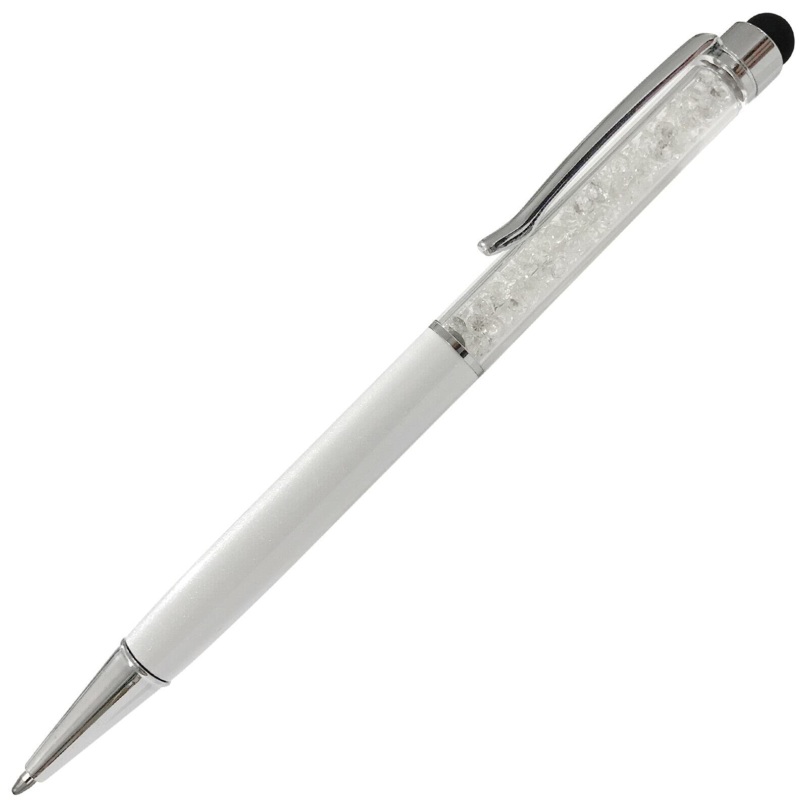 Crystal Stylus Pen - White for Touchscreens & Writing