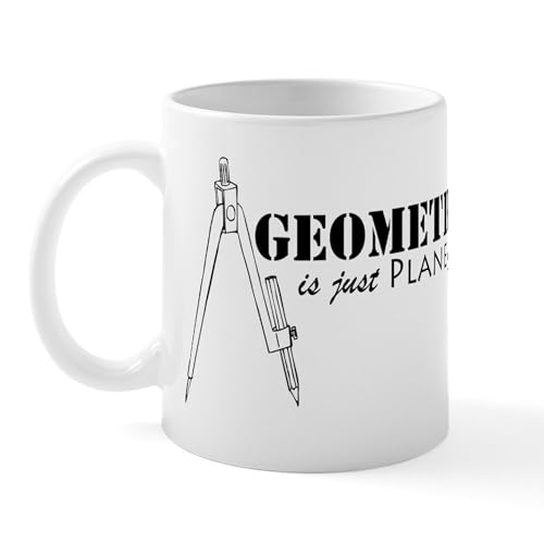 White - Plane Fun Geometry Mug
