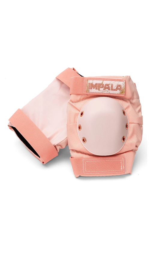 Impala Adult Protective Pad Set - Marawa Rose Gold Knee & Elbow Pads for Skating, Roller Derby & Outdoor Sports