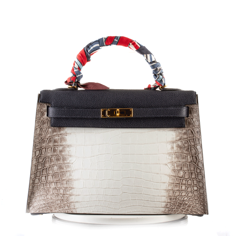 Luxury Himalaya Crocodile Leather Cover for Hermès Kelly Bags - Premium Protection for Designer Handbags (Bag Not Included) - Perfect for Travel, Storage & Display