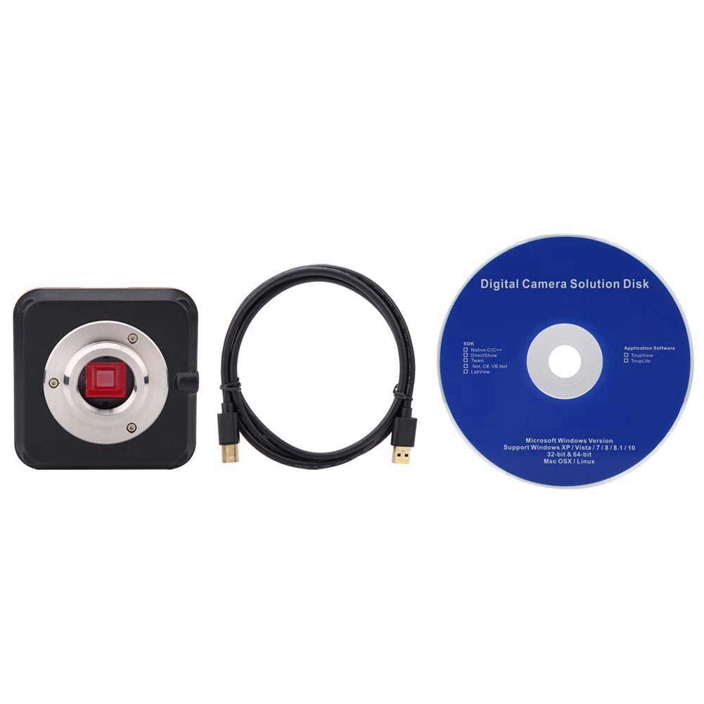 10 Megapixel HD Microscope Camera with HDMI & USB3.0 - Industrial Digital Microscope for PCB Inspection, Biological Research & Quality Control (Ideal for Electronics Repair, Lab Analysis & Manufacturing)