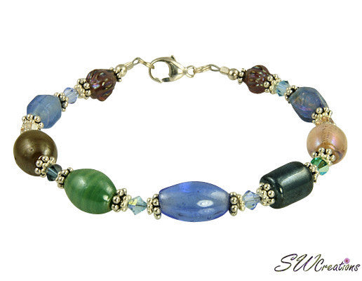 Vibrant Multicolor Crystal Glass Beaded Bracelets for Women - Elegant Handmade Jewelry for Parties, Weddings & Everyday Wear