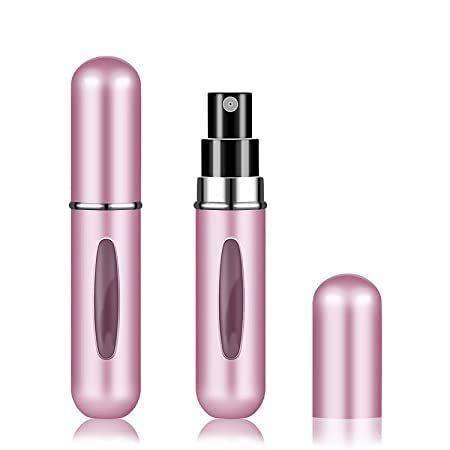 QUENT 5ml Portable Mini Refillable Perfume Atomizer Bottle - 3 Piece Travel Size Spray Bottle Set (Multicolor) for Women & Men - Perfect for Travel, Gym, Office & Daily Use