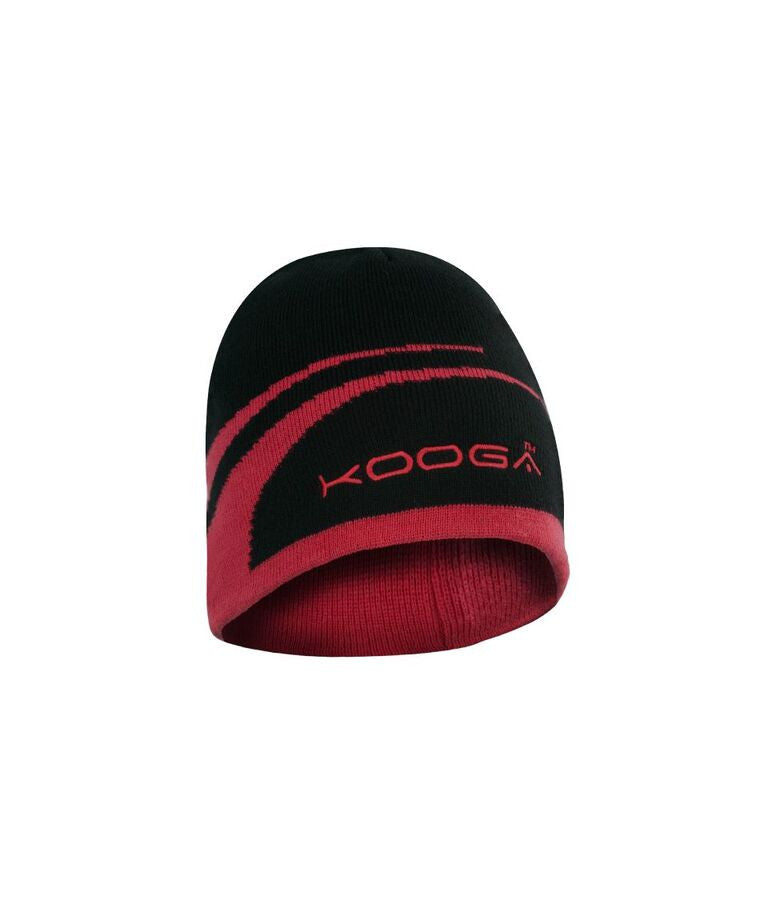 Kooga Junior Team Wear Off-Field Beanie - Black/Red Training Essentials for Youth Sports & Outdoor Activities